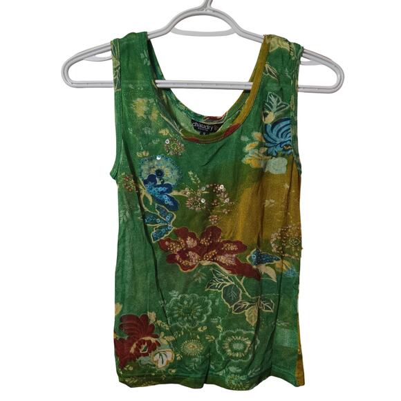 Chaudry KC Sports Viscose Green Tank Size Small - Picture 1 of 7